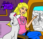 Dibujo Barbie llega a París pintado por Nata