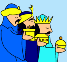 Dibujo Los Reyes Magos 3 pintado por Viky