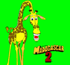 Dibujo Madagascar 2 Melman pintado por Axel