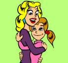 Dibujo Madre e hija abrazadas pintado por lucia8
