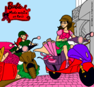 Dibujo Barbie y su amiga en moto pintado por wilmoj