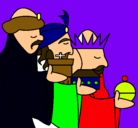 Dibujo Los Reyes Magos 3 pintado por miren