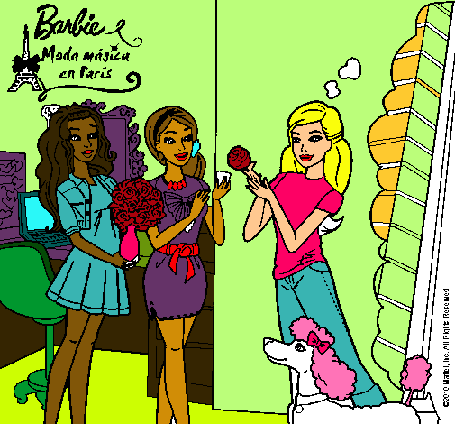 Barbie de compras con sus amigas