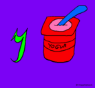 Dibujo Yogur pintado por yogur