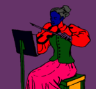 Dibujo Dama violinista pintado por hfdsgbuduydgs