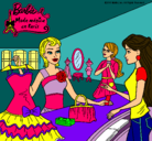 Dibujo Barbie en una tienda de ropa pintado por judit_pique