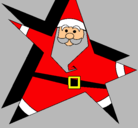 Dibujo Papa Noel en forma de estrella pintado por Anitatsastre