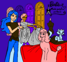 Dibujo Barbie y su amiga mirando ropa pintado por jimena5