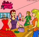 Dibujo Barbie en una tienda de ropa pintado por princess91