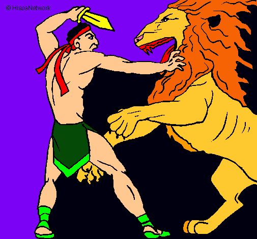 Gladiador contra león