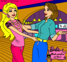 Dibujo Barbie y su amiga pintado por arely