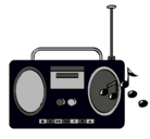 Dibujo Radio cassette 2 pintado por natachalia