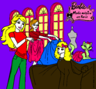 Dibujo Barbie y su amiga mirando ropa pintado por Adelita