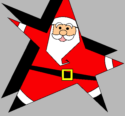 Papa Noel en forma de estrella