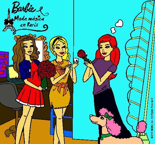 Barbie de compras con sus amigas