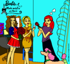 Dibujo Barbie de compras con sus amigas pintado por princessa9
