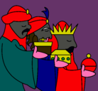 Dibujo Los Reyes Magos 3 pintado por papanoel