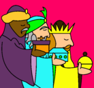 Dibujo Los Reyes Magos 3 pintado por susanaoria