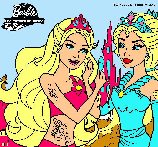 Barbie se despiede de la reina sirena