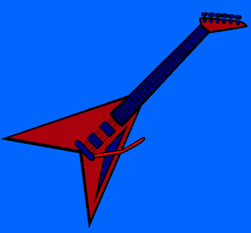 Dibujo Guitarra eléctrica II pintado por lola1