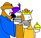 Dibujo Los Reyes Magos 3 pintado por campanita