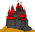 Dibujo Castillo medieval pintado por rhoilopkop