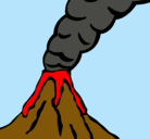 Dibujo Volcán pintado por ArNoLd