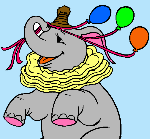 Elefante con 3 globos