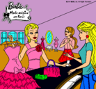 Dibujo Barbie en una tienda de ropa pintado por Nereaa