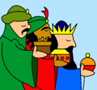 Dibujo Los Reyes Magos 3 pintado por liz98