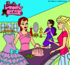 Dibujo Barbie en una tienda de ropa pintado por ALICIA2004