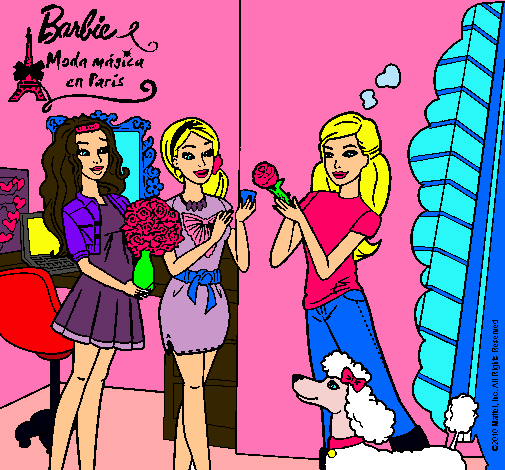 Barbie de compras con sus amigas