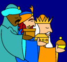 Dibujo Los Reyes Magos 3 pintado por goku