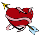 Dibujo Corazón con flecha pintado por slorenapv