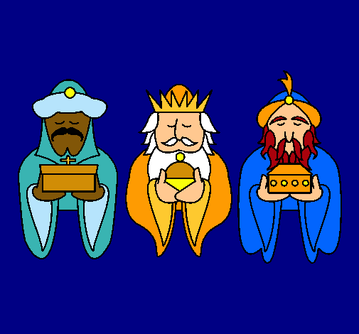 Dibujo Los Reyes Magos 4 pintado por goku