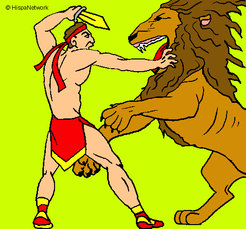 Gladiador contra león