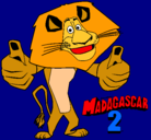 Dibujo Madagascar 2 Alex pintado por boomm