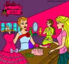 Dibujo Barbie en una tienda de ropa pintado por angepilar