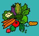Dibujo verduras pintado por panchi