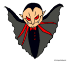 Dibujo Vampiro terrorífico pintado por dadi