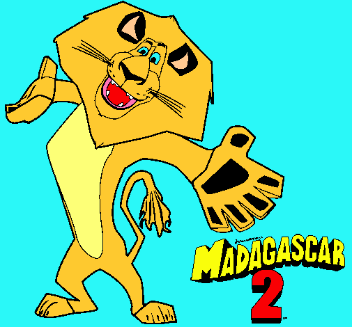 Dibujo Madagascar 2 Alex 2 pintado por marcelo
