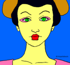 Dibujo Cara de geisha pintado por 76754324498764L