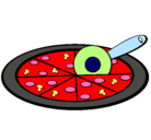 Dibujo Pizza pintado por maracuya