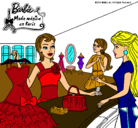 Dibujo Barbie en una tienda de ropa pintado por jessenia