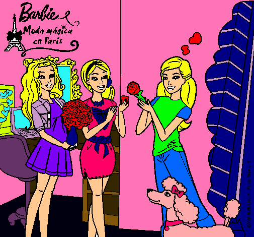 Barbie de compras con sus amigas