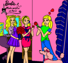 Dibujo Barbie de compras con sus amigas pintado por Frienly