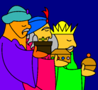 Dibujo Los Reyes Magos 3 pintado por bony