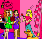 Dibujo Barbie de compras con sus amigas pintado por Eneyser