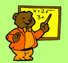 Dibujo Profesor oso pintado por amalia