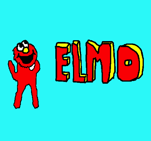 Dibujo Elmo pintado por adriana2